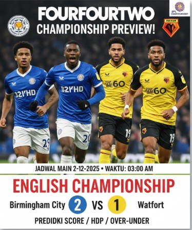 Prediksi Birmingham City vs Watford 2 Desember 2025: Analis