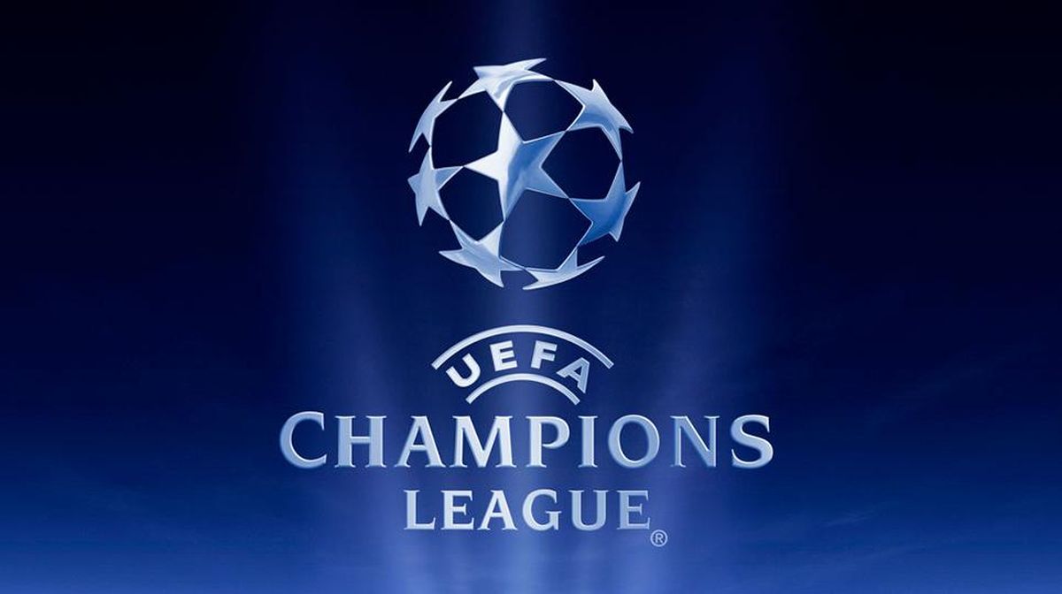 Logo resmi UEFA Champions League (Liga Champions) dengan bola bintang di atas.1