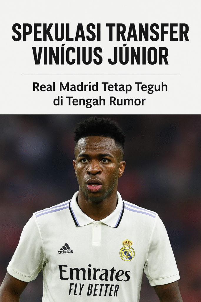 Spekulasi transfer Vinícius Júnior, pemain Real Madrid, di tengah rumor minat klub besar Eropa.