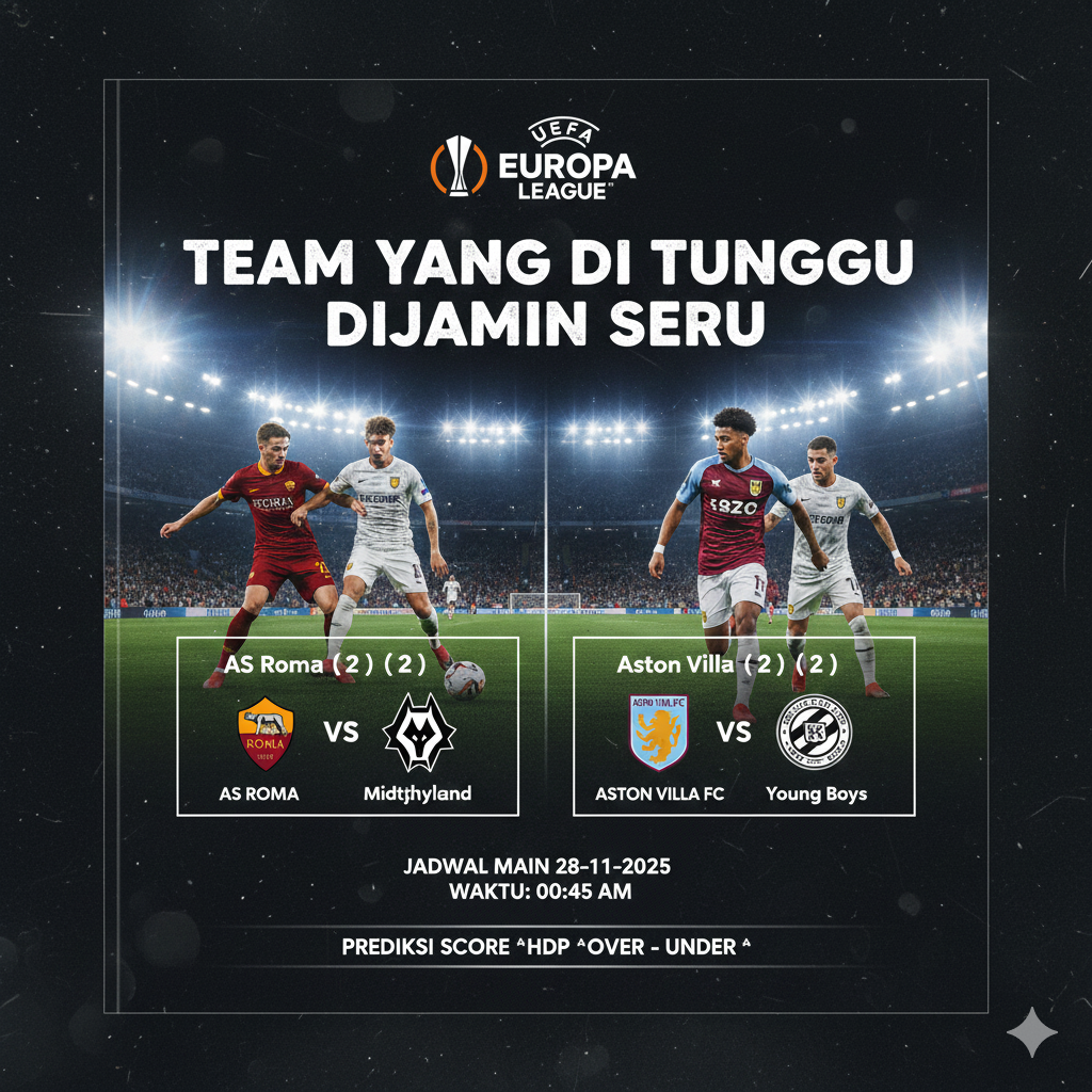 Prediksi Panas UEFA Europa League: Duel Seru AS Roma