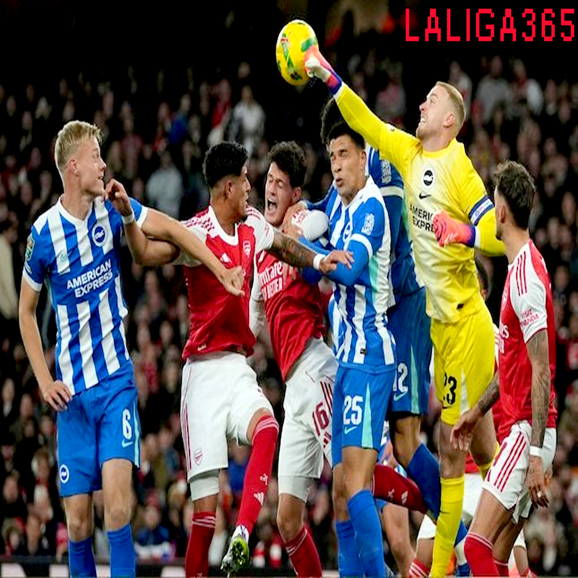 Duel Arsenal vs Brighton di Carabao Cup 2025/2026 (c) AP Photo/Kin Cheung