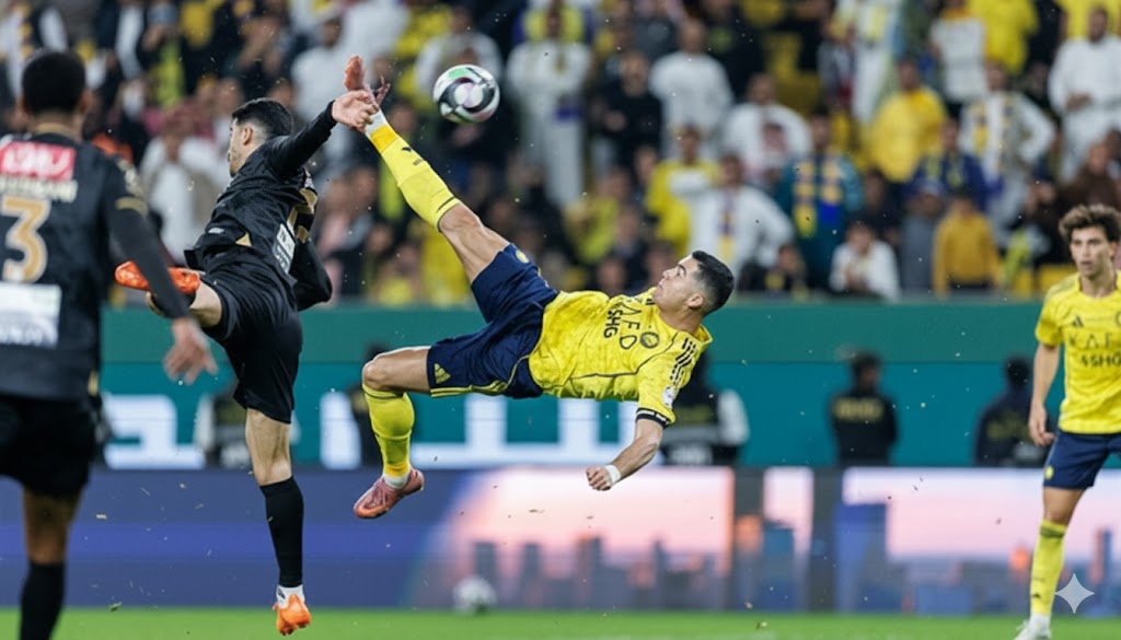 Cristiano Ronaldo GOAT: Gol salto spektakuler di usia 40 tahun memperlihatkan kualitas legendarisnya.