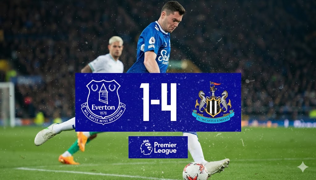 Hasil Everton vs Newcastle 1-4 dalam pertandingan Liga Inggris terbaru