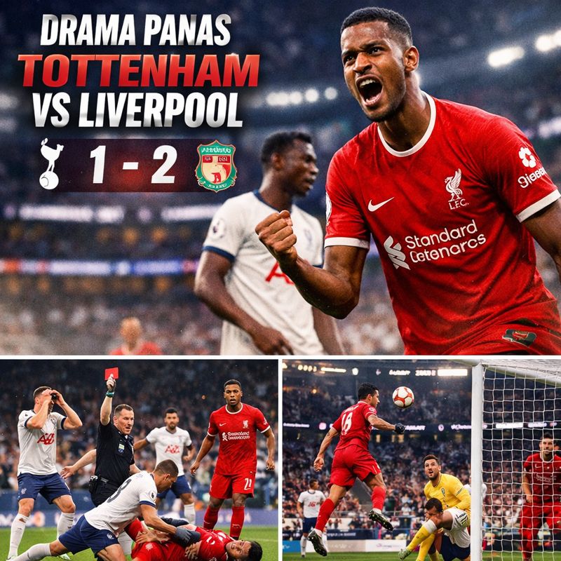 Tottenham vs Liverpool pertandingan sengit 2025