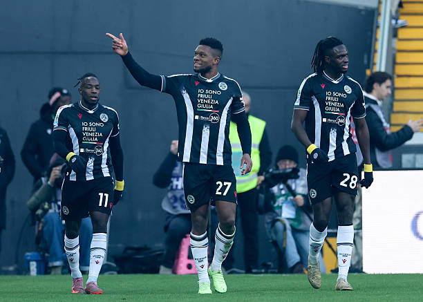 Udinese mencatatkan total 336 operan dengan tingkat akurasi mencapai 84%