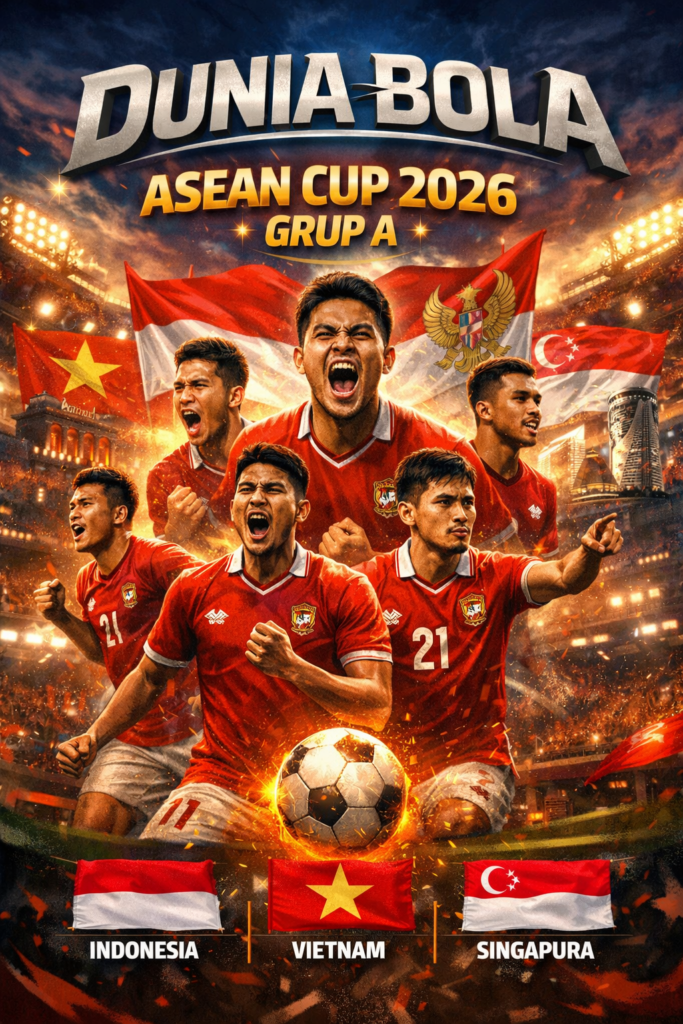 ASEAN Cup 2026 Indonesia satu grup dengan Vietnam dan Singapura