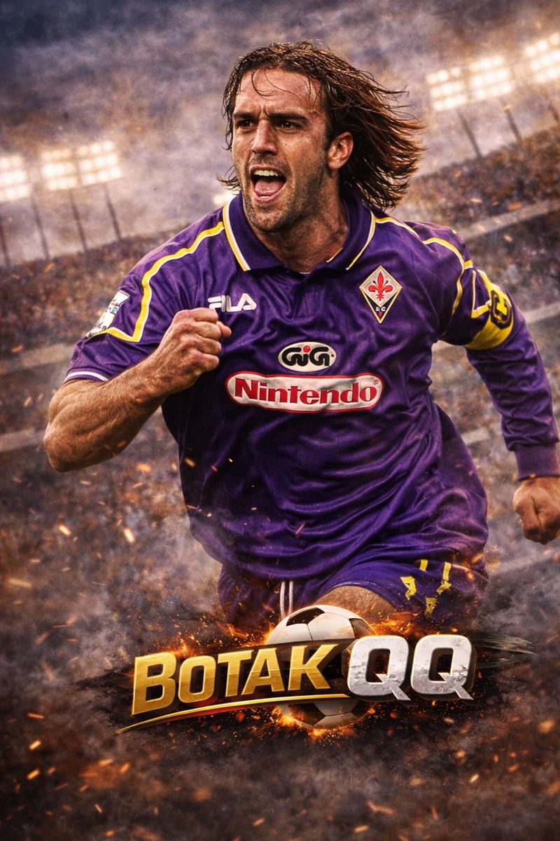 Gabriel Batistuta saat membela Fiorentina di Serie A