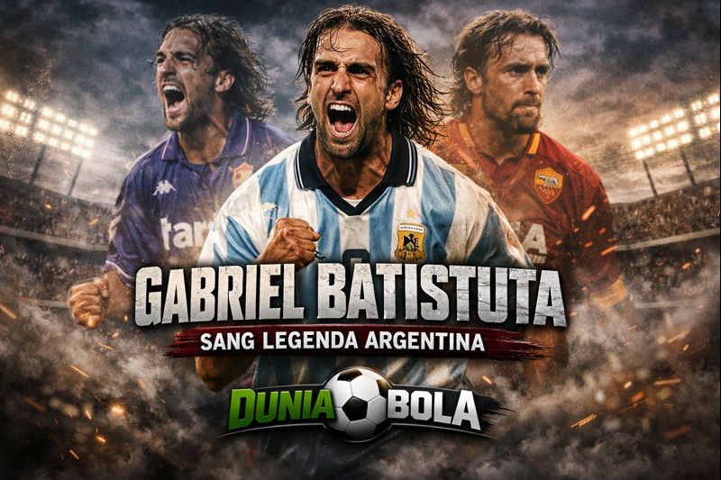 Gabriel Batistuta legenda Argentina dengan selebrasi ikonik
