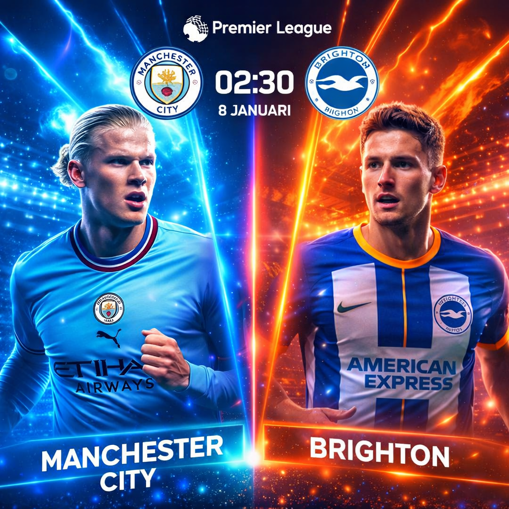Preview Manchester City vs Brighton Liga Inggris