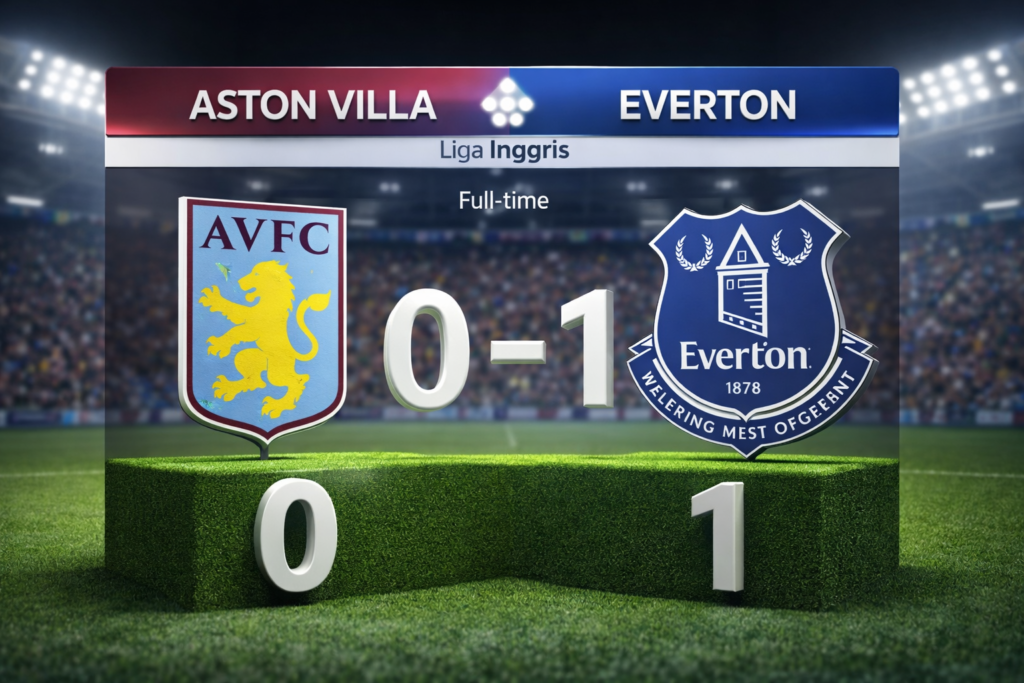 Jalannya pertandingan Aston Villa vs Everton di Liga Inggris