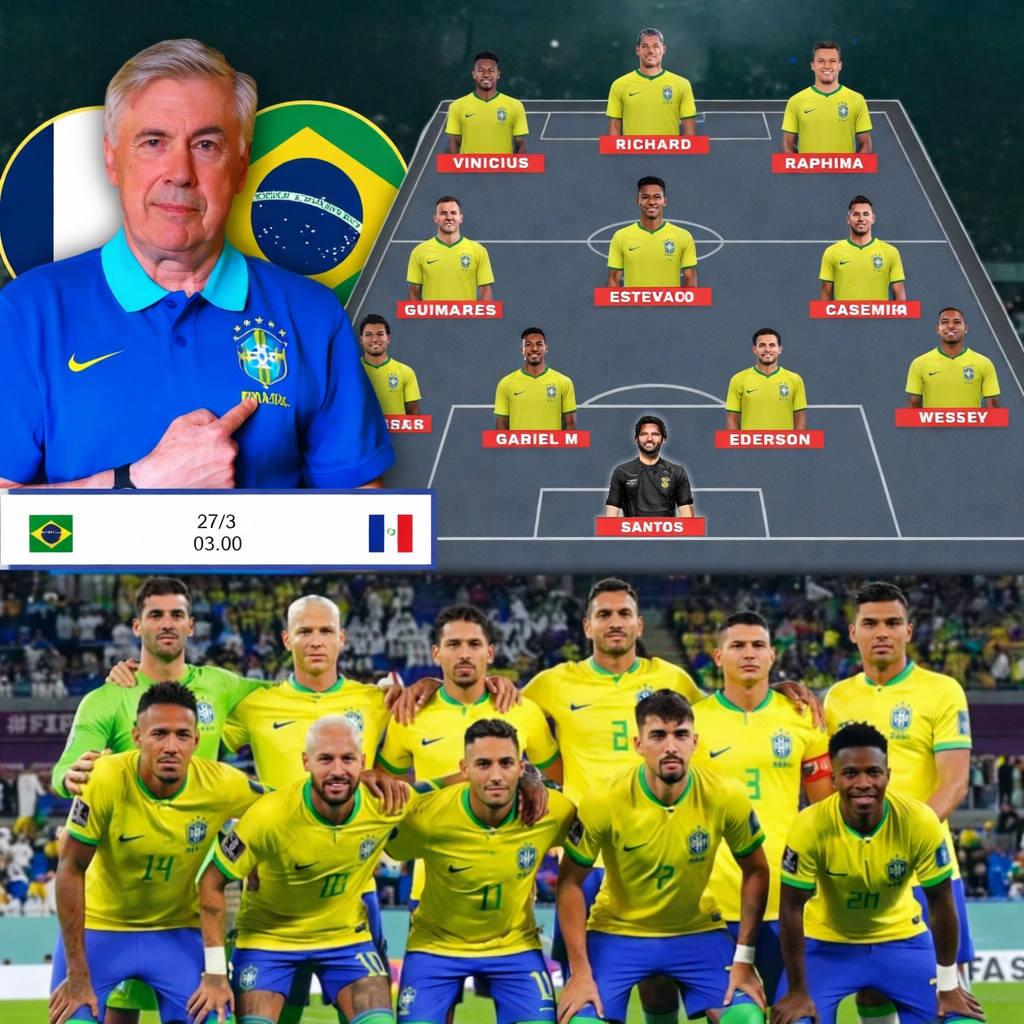 skuad Brasil vs Prancis terbaru 2026