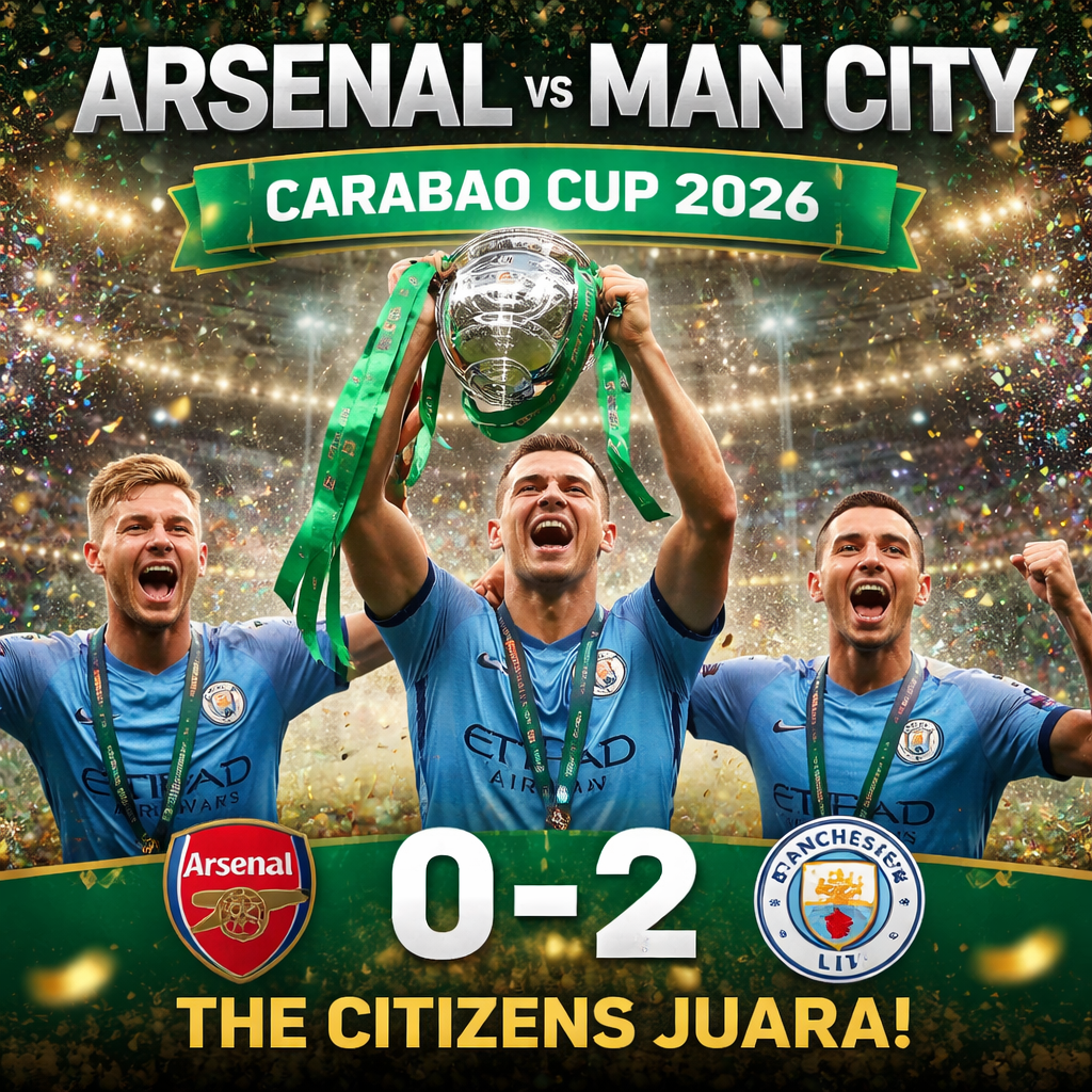 Carabao Cup 2026 Manchester City juara kalahkan Arsenal