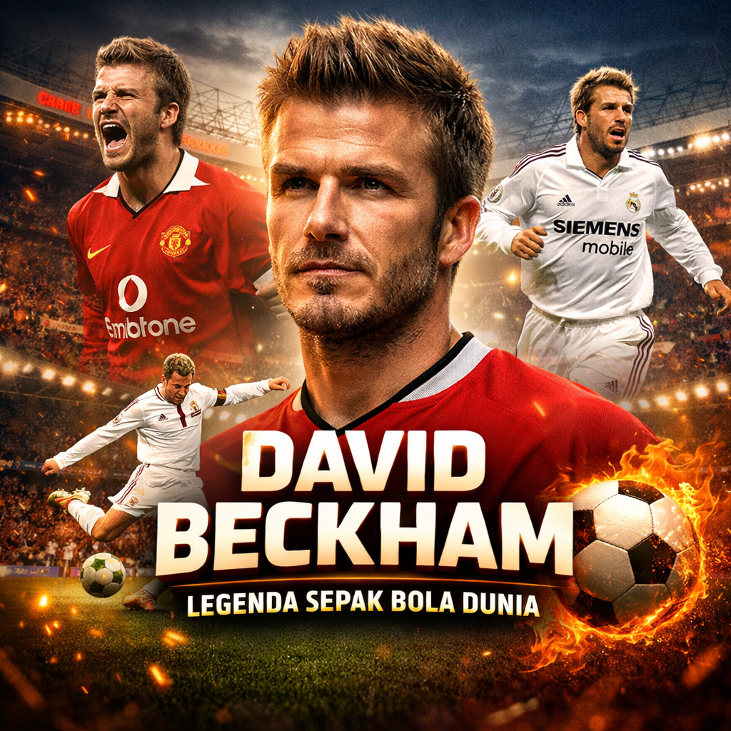 David Beckham legenda sepak bola dunia tendangan bebas ikonik