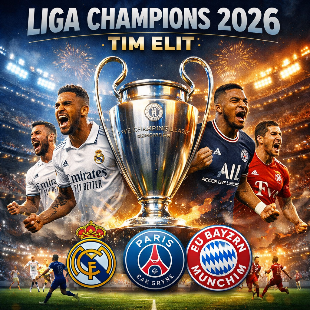 Liga Champions 2026 dikuasai tim elit Eropa