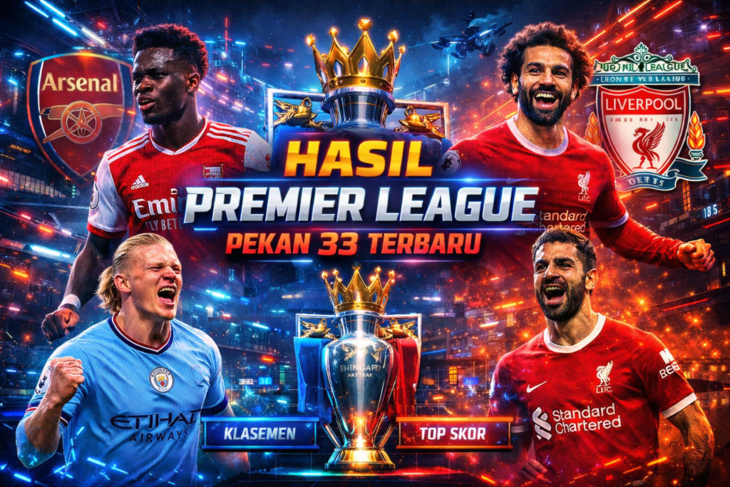 Hasil Premier League pekan 33 klasemen terbaru