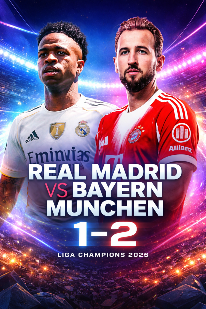 Real Madrid vs Bayern Munchen skor 1-2 Liga Champions
