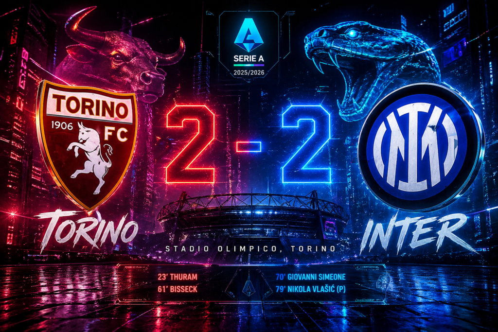 Torino vs Inter berakhir imbang 2-2 di Serie A