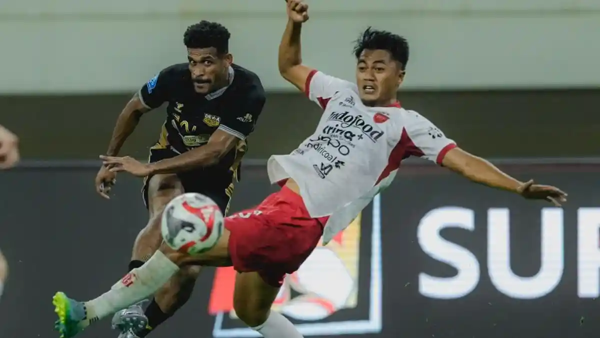 Pemain Bali United merayakan kemenangan atas Dewa United