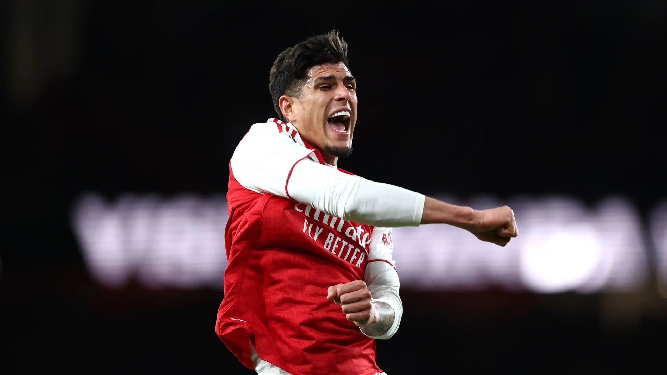 Piero Hincapie dan Mikel Arteta di Arsenal