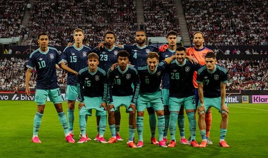 Timnas Jerman merayakan kemenangan 4-0 atas Finlandia dalam laga persahabatan jelang Piala Dunia 2026