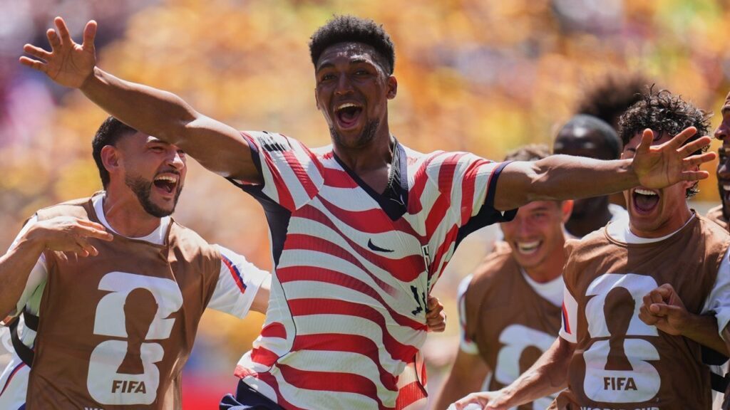 Amerika Serikat merayakan kemenangan 2-0 atas Australia di Piala Dunia 2026