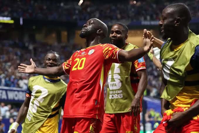 Ekspresi gembira dan selebrasi para pemain timnas RD Kongo saat merayakan keberhasilan atau gol di Piala Dunia 2026.