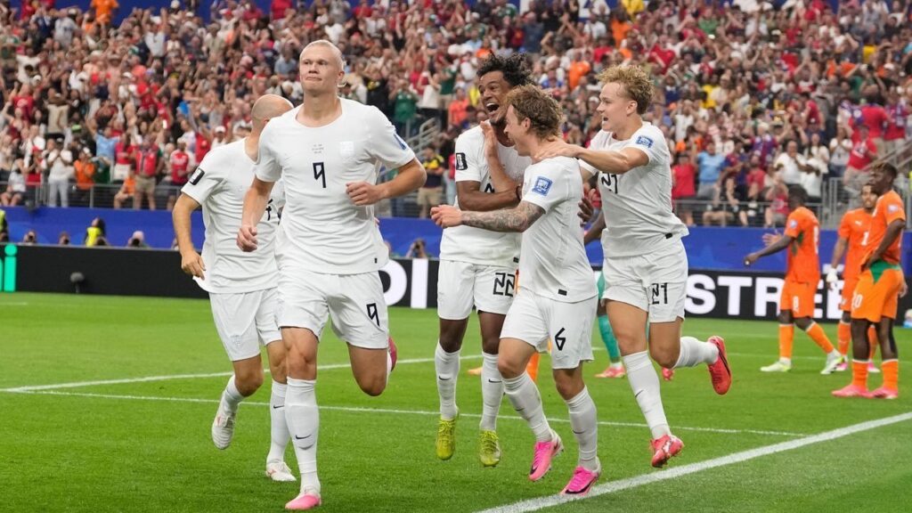 Pantai Gading vs Norwegia, Erling Haaland mencetak gol kemenangan Norwegia.