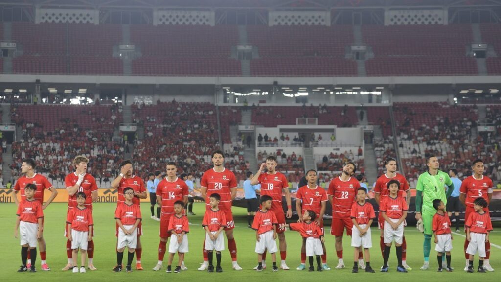 Timnas Indonesia merayakan kemenangan 3-0 atas Oman di Stadion Utama Gelora Bung Karno