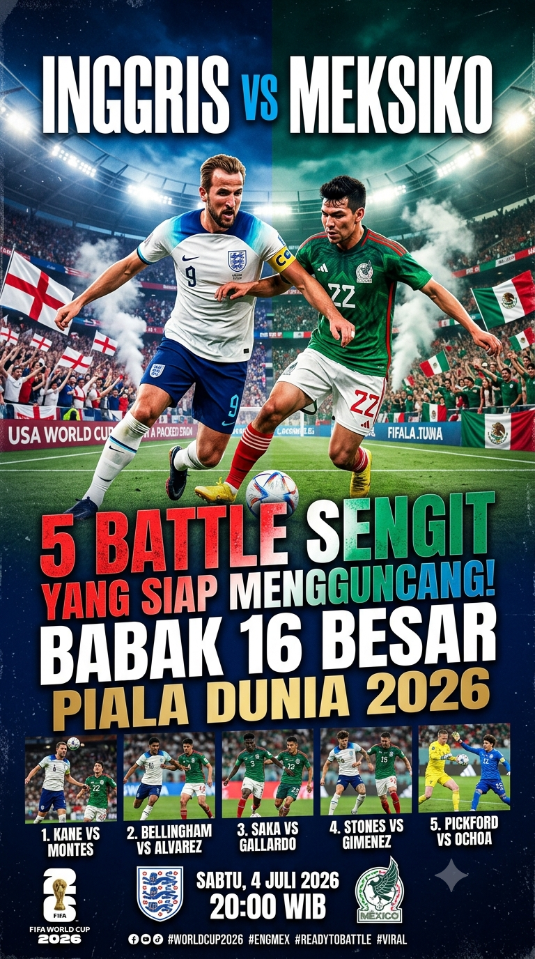 Inggris vs Meksiko