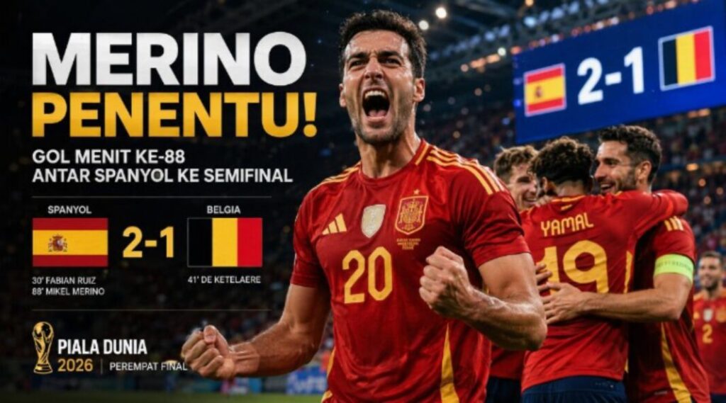 Belgia Tersingkir di 8 Besar, Spanyol Menang