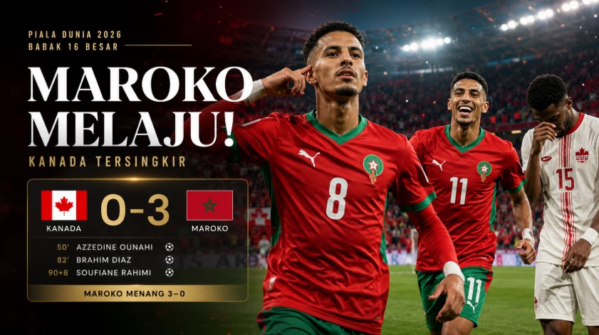 Maroko Menggila! Bungkam Kanada 3-0