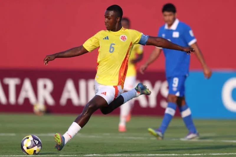 Cristian Orozco saat membela tim nasional Kolombia di lapangan hijau.