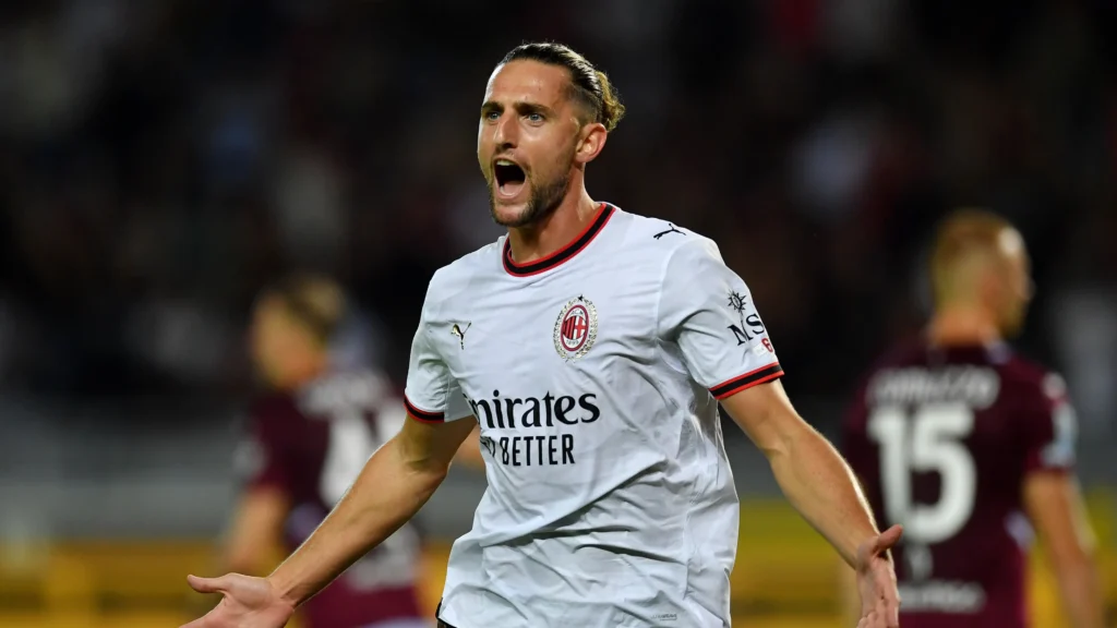 Pemain AC Milan melakukan selebrasi saat pertandingan Serie A melawan Torino