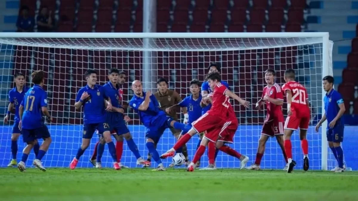 Timnas Thailand saat menghadapi Singapura di Piala AFF 2026