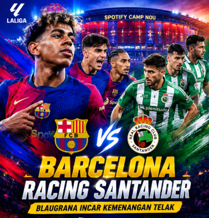 Barcelona vs Racing Santander, Blaugrana Incar Kemenangan Telak di La Liga