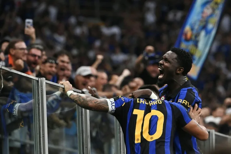 Nerazzurri Marcus Thuram mencetak gol penyama kedudukan kontra Napoli