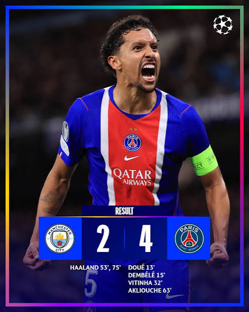 Man City Tumbang 2-4 dari PSG, Haaland Tetap Menggila!