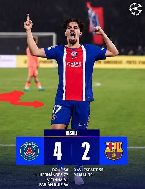 PSG Kalahkan Barcelona 4-2 dalam Duel Panas Liga Champions